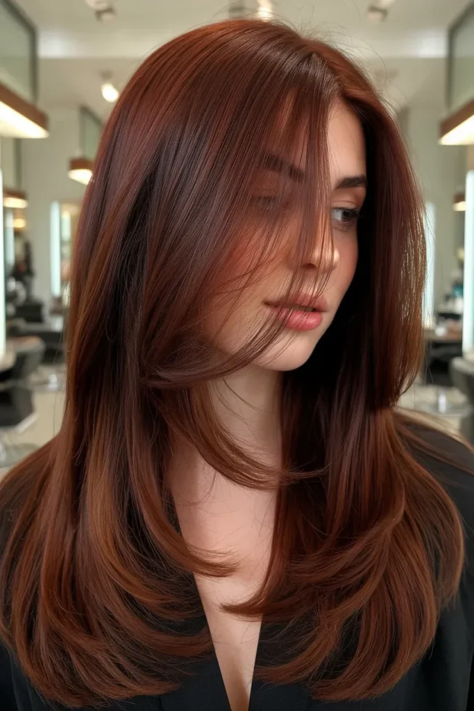 Deep Auburn Sleek Layers