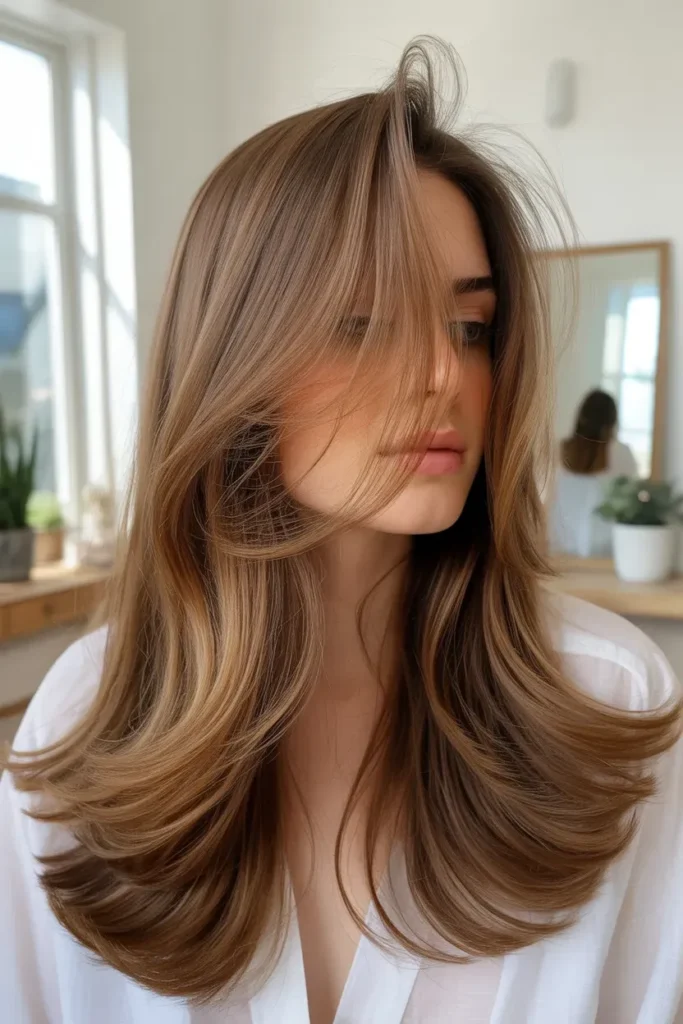 Feathered Curtain Layers