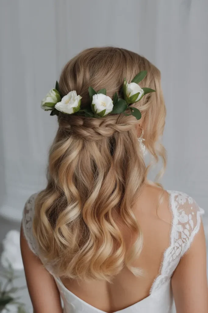 Floral Accent Half-Up