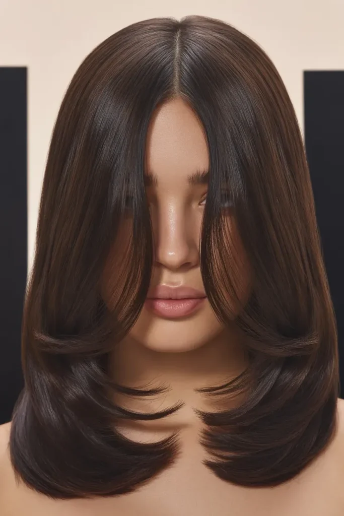 Glossy Curtain Blowout