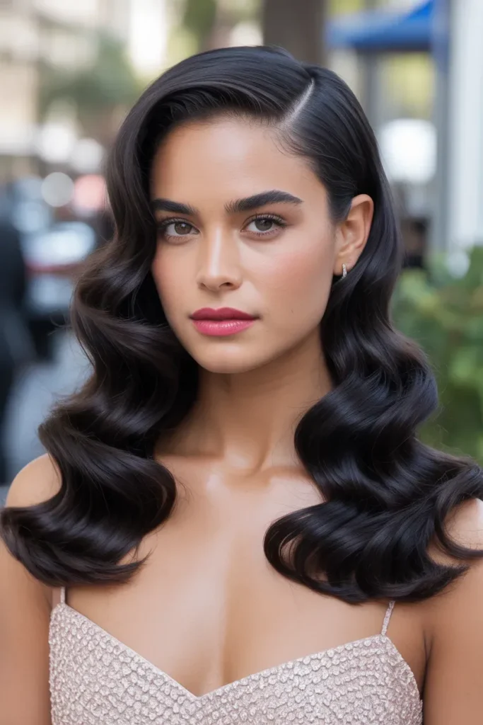 Glossy Hollywood Waves
