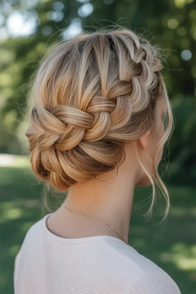 Golden Blonde Braided Crown