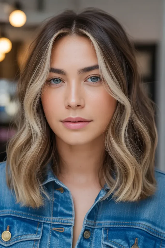 Golden Blonde Face-Framing Highlights