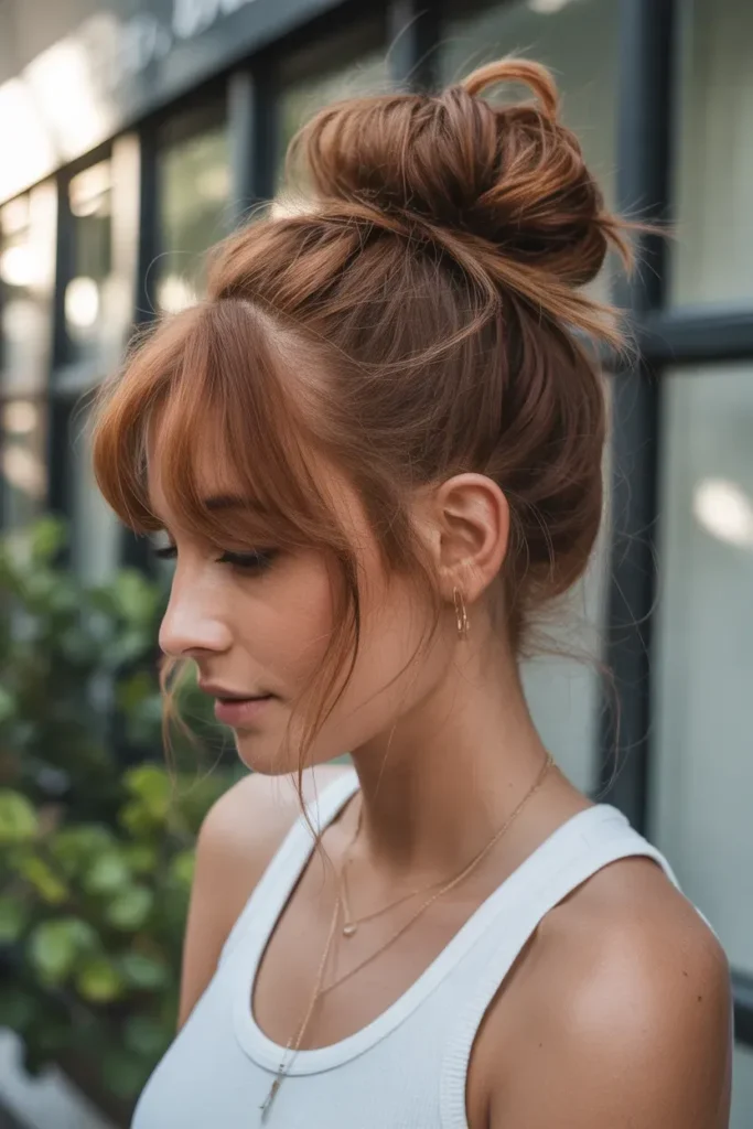 Golden Blonde Messy Bun