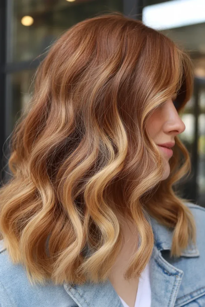 Golden Caramel Waves