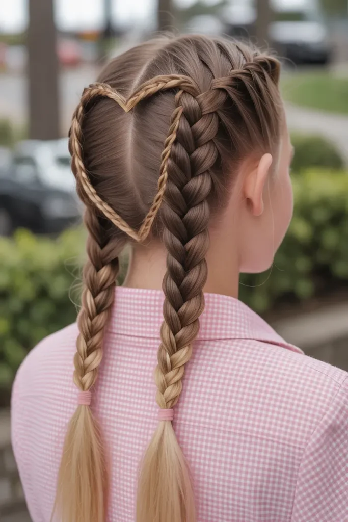 Heart Part Braids