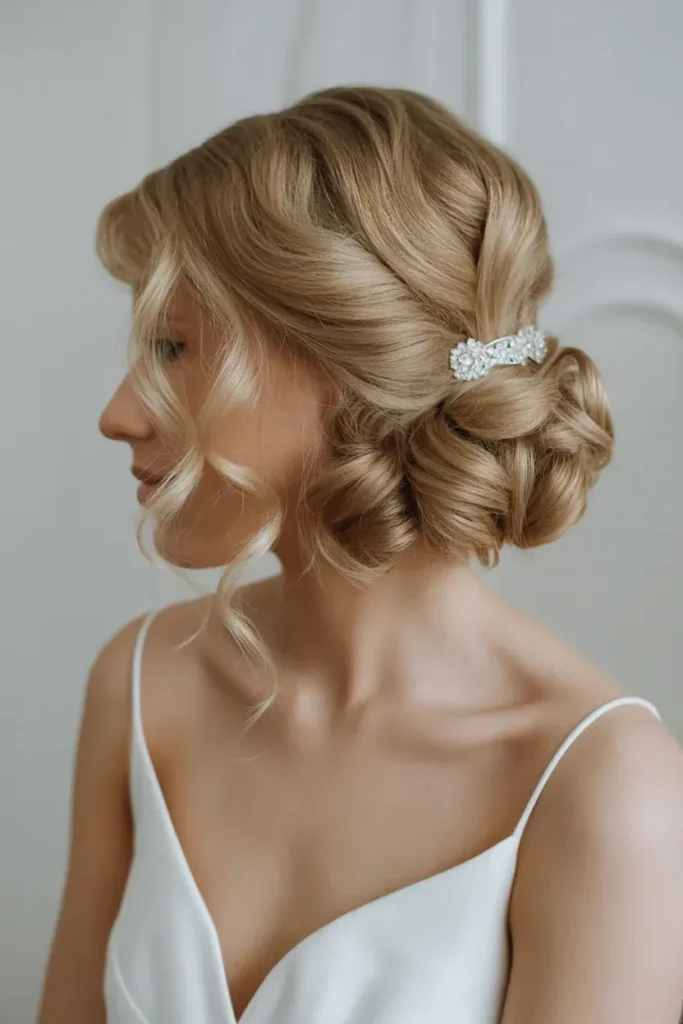 Loose Curls Clip Back