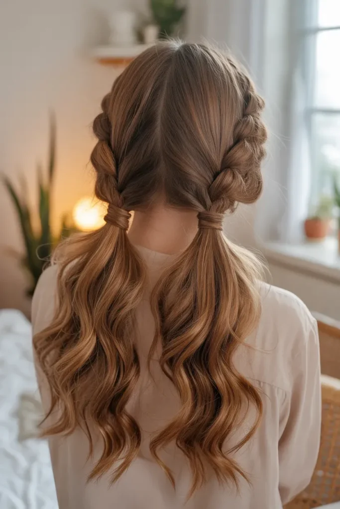 Loose Dutch Pigtails