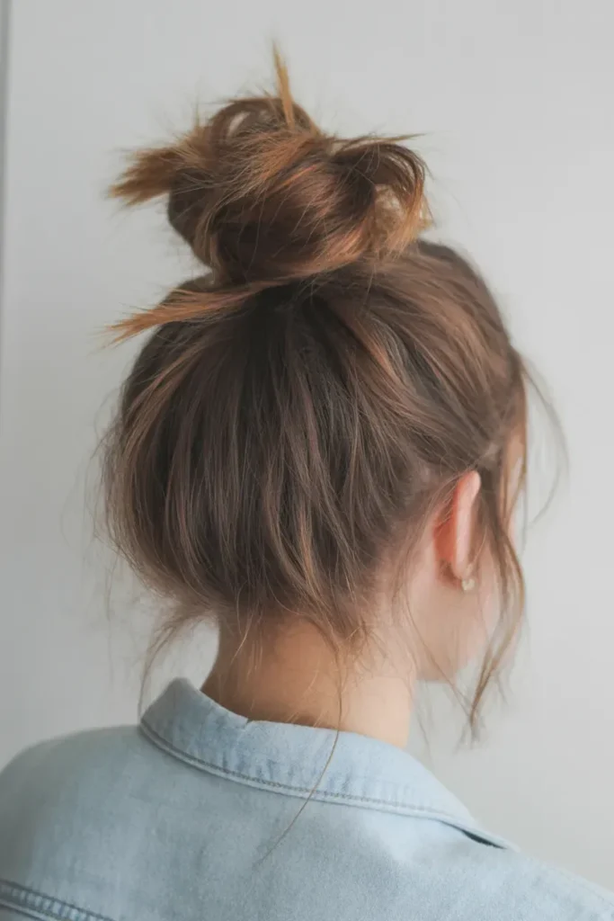Messy Top Knot Bun