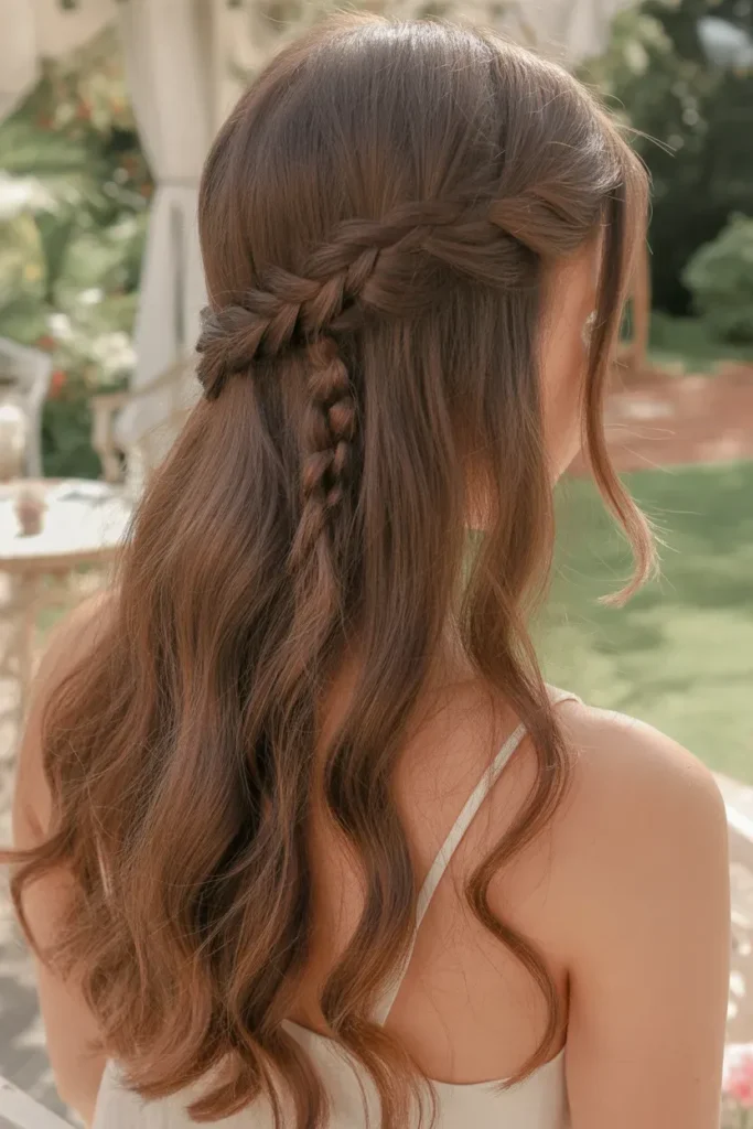 Mocha Braided Half Up