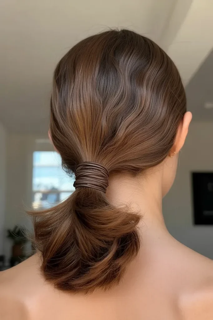 Mocha Low Ponytail Style
