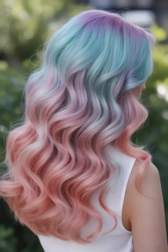 Pastel Mermaid Waves