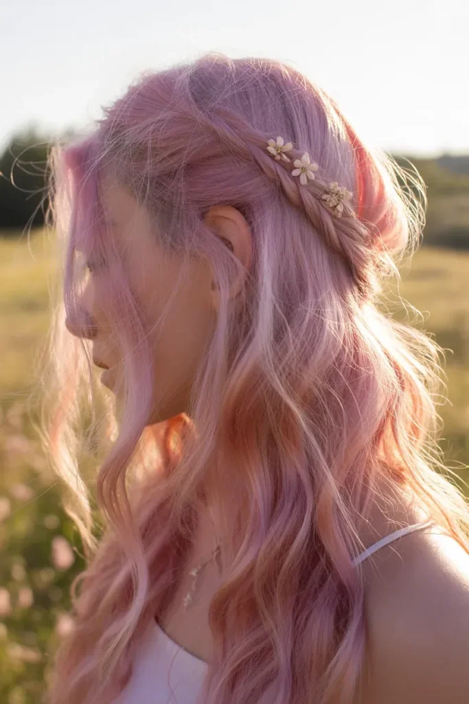 Pastel Pink Boho Waves