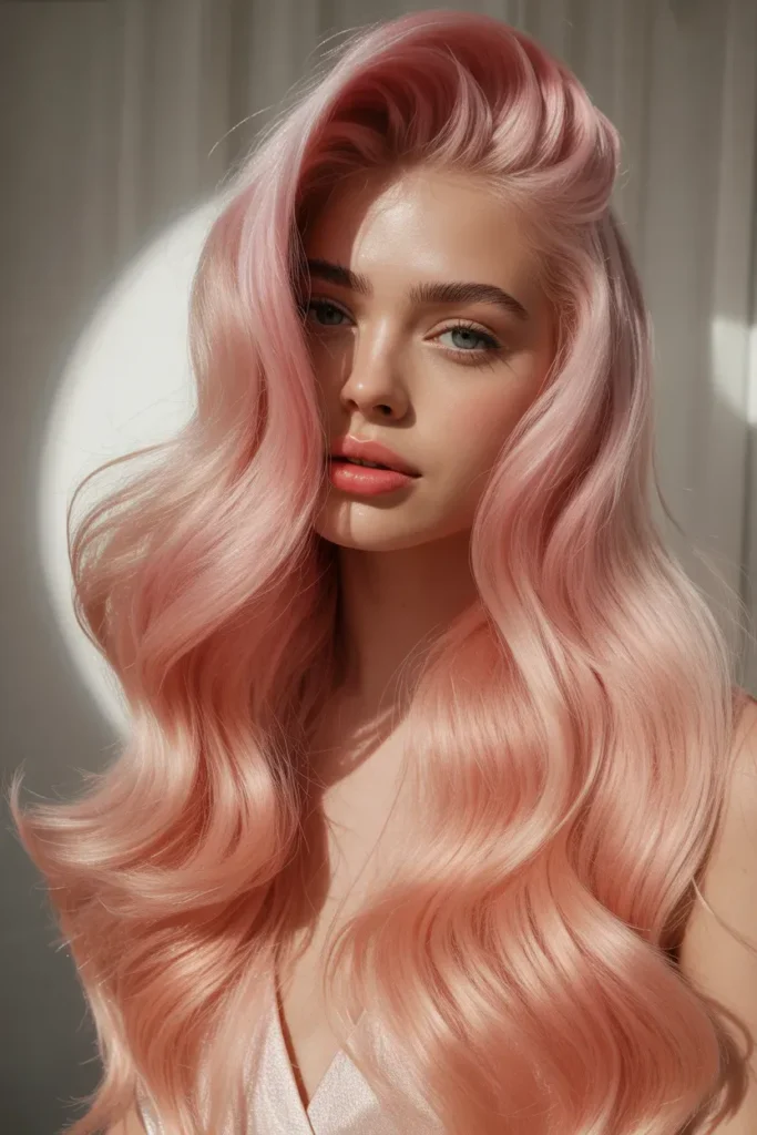 Pastel Pink Glam Waves