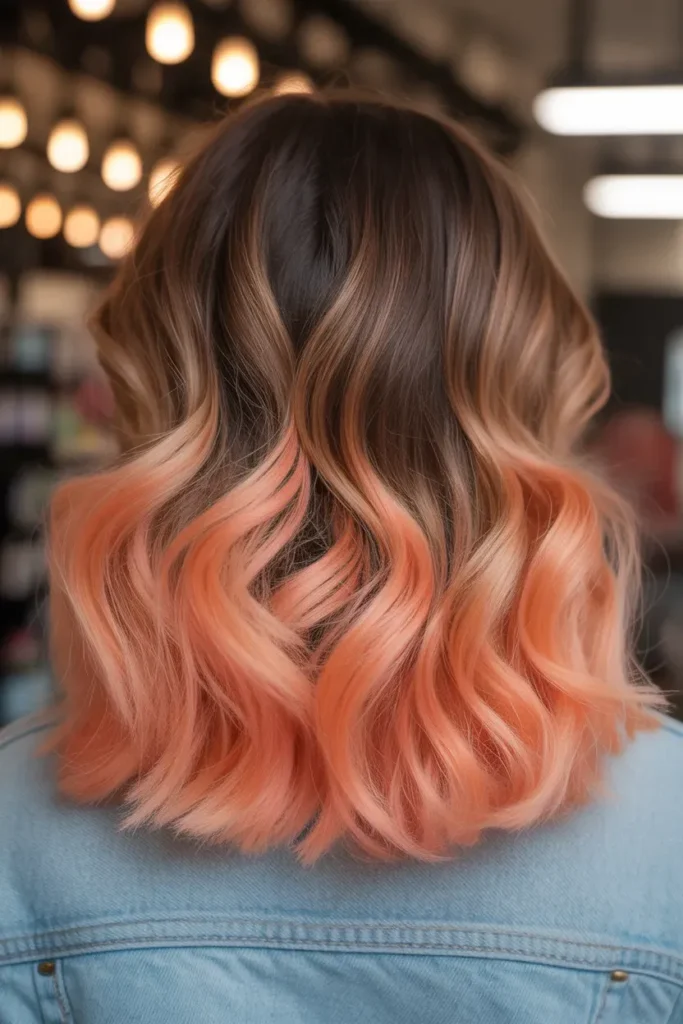 Peach Ombre Waves