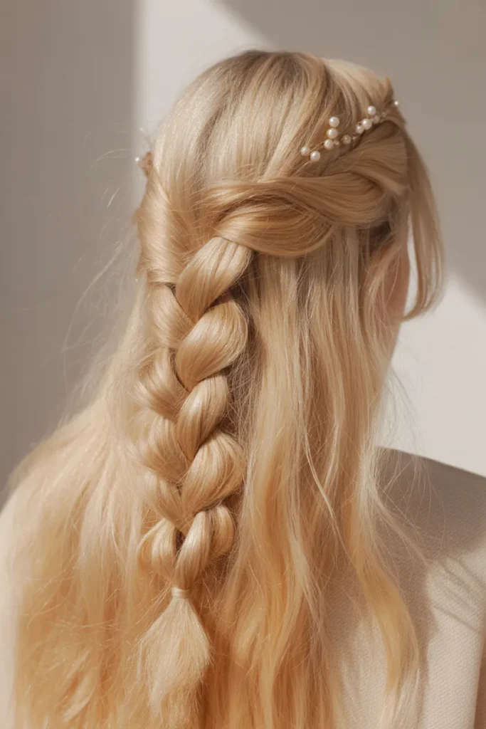 Romantic Half-Up Braid