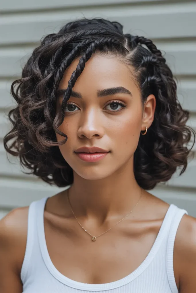 Side-Part Flat Twists