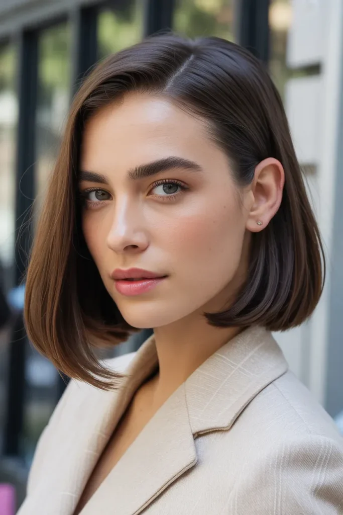 Side Part Sleek Bob