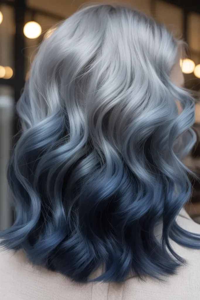 Silver & Midnight Blue