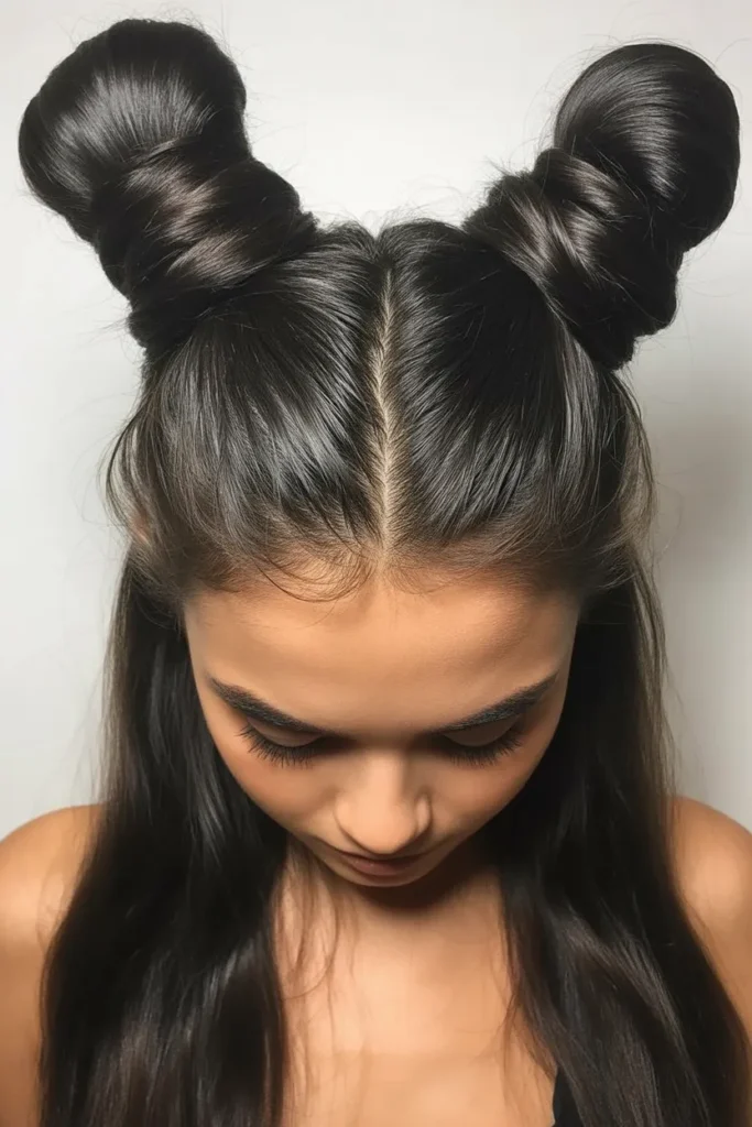 Sleek Space Buns