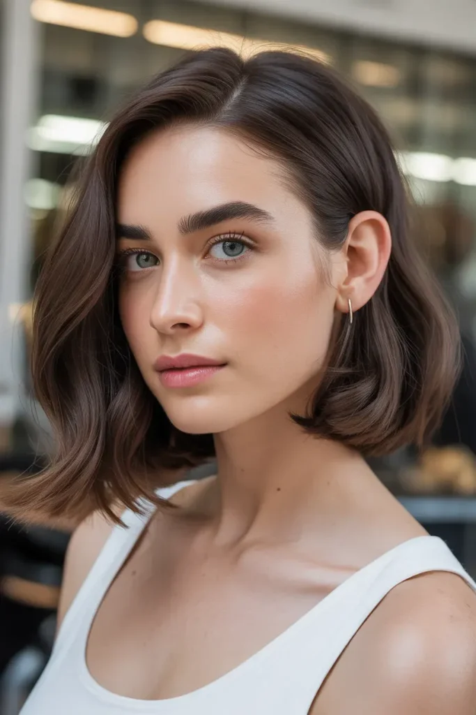 Sleek Side Part Bob