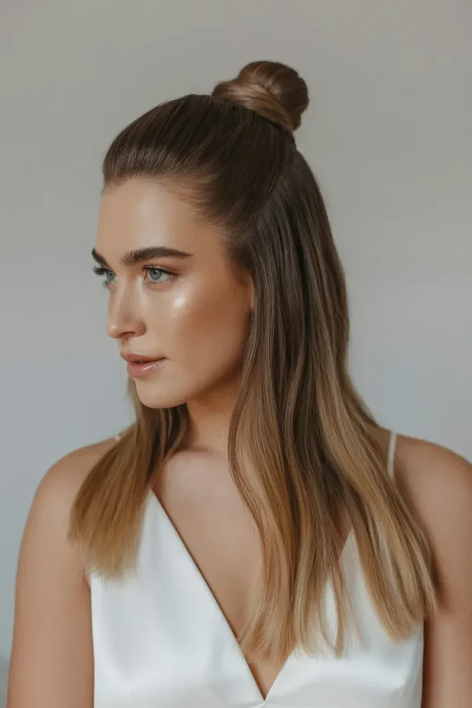 Sleek Top Knot Half-Up