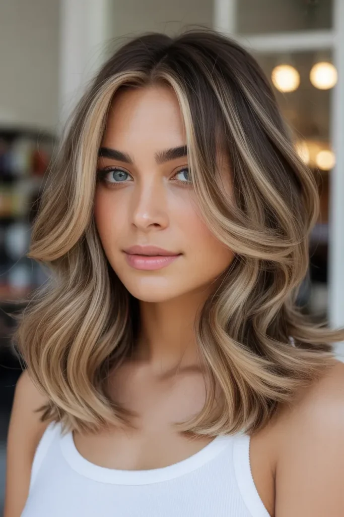 Soft Bronde Curtain Layers