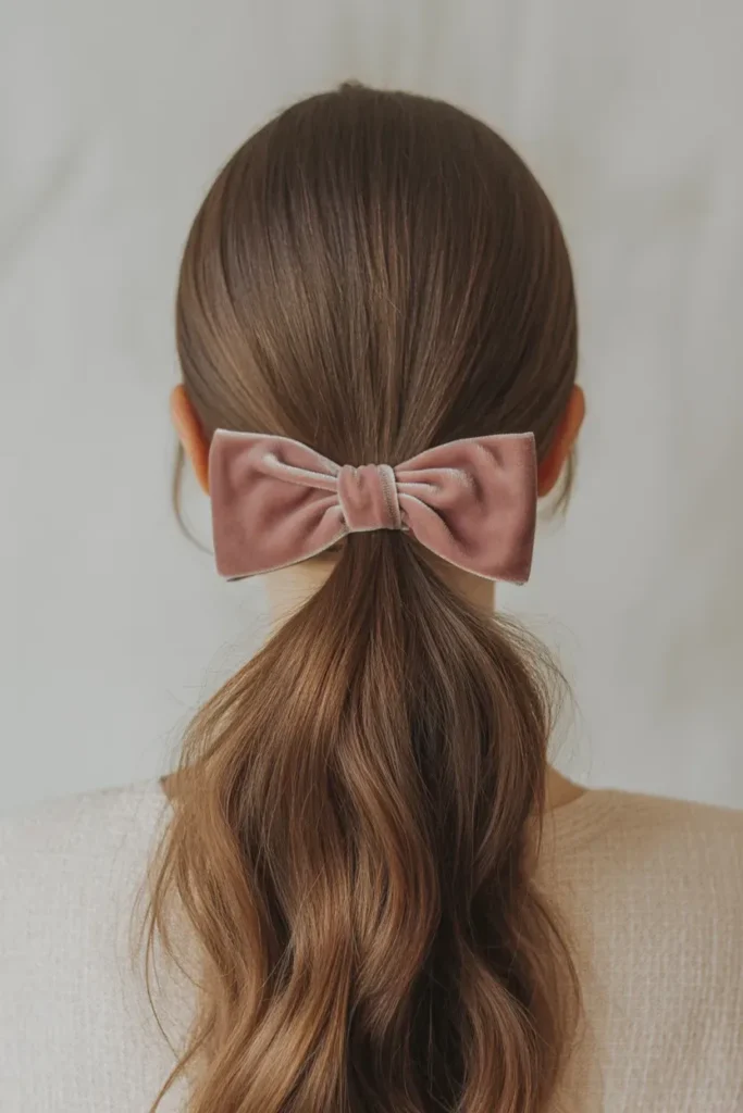 Velvet Bow Ponytail