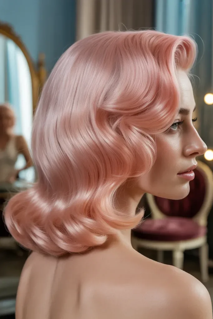 Vintage Hollywood Pink Waves