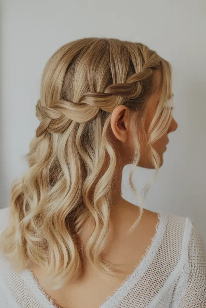 Waterfall Braid Half-Up