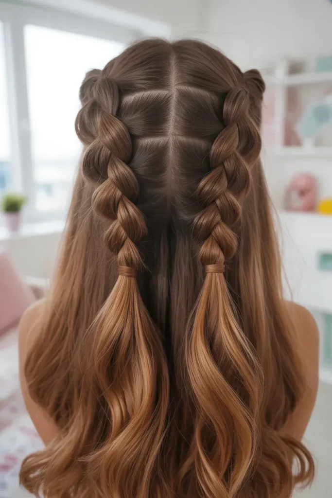 Zigzag Dutch Pigtails