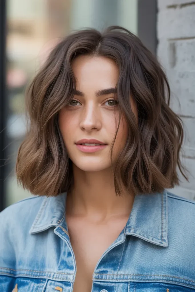 Brunette Textured Lob