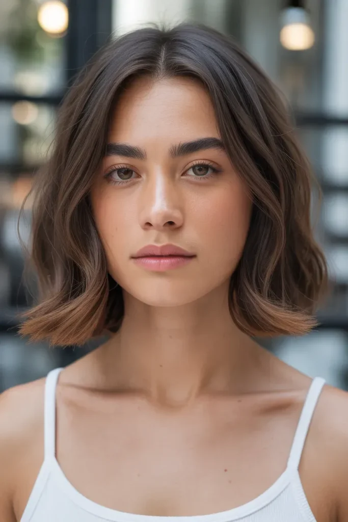 Minimal Brunette Cut