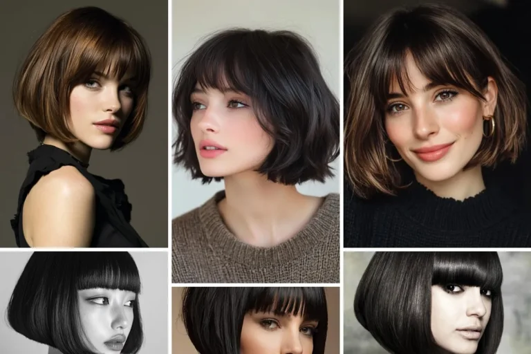Bobs with bangs, featured collage