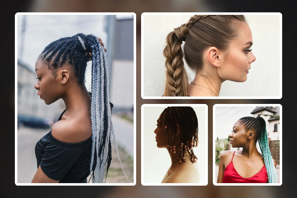 Cute braided hairstyles for kids, featured collage