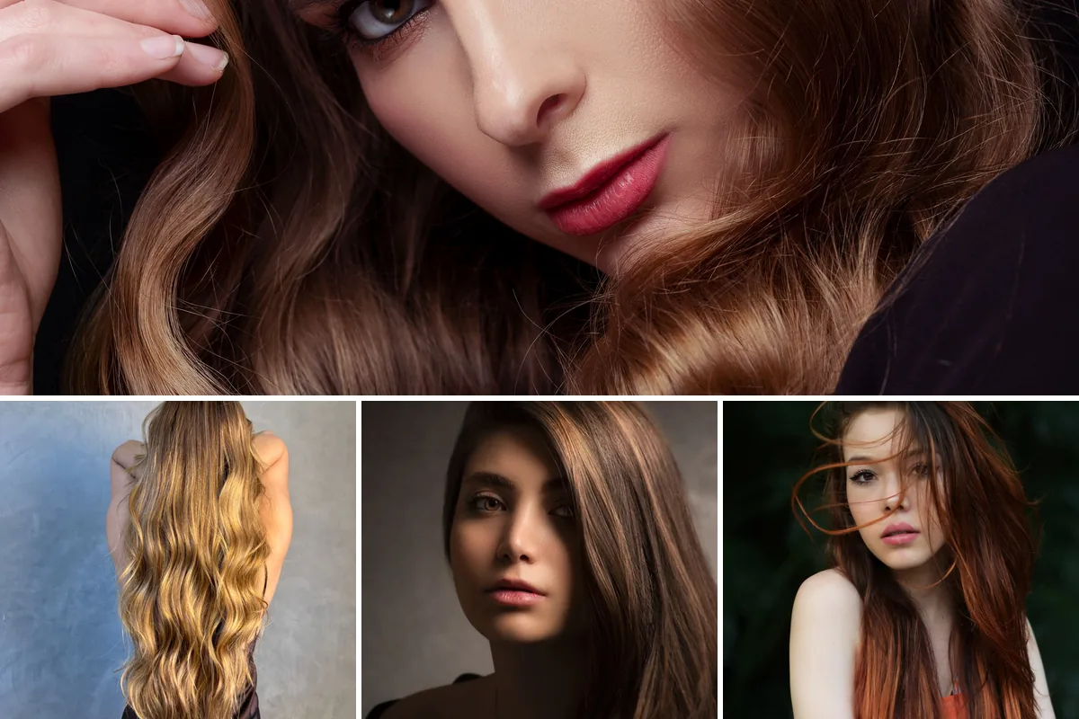 Dimensional brunette hair looks, featured collage
