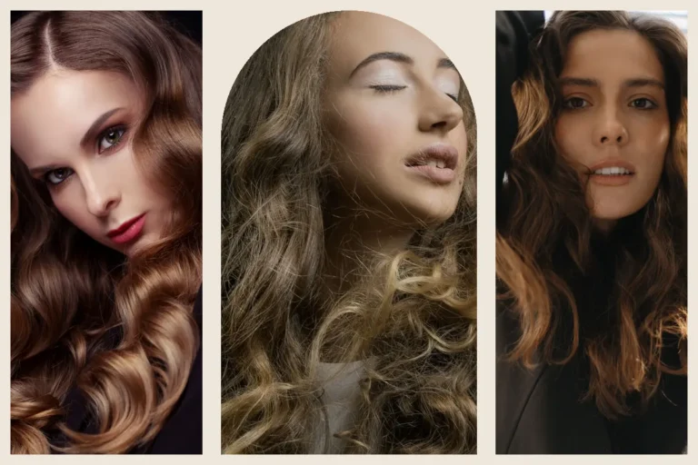 Five women with effortless waves hairstyles, featured collage