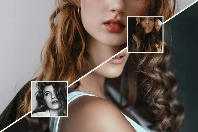 Women with effortless wavy hairstyles, featured collage