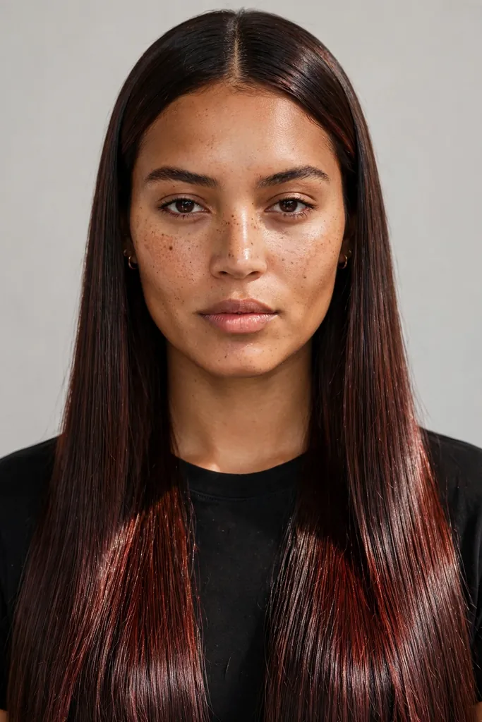 Chocolate cherry cola brunette hair — dimensional brunette hair looks
