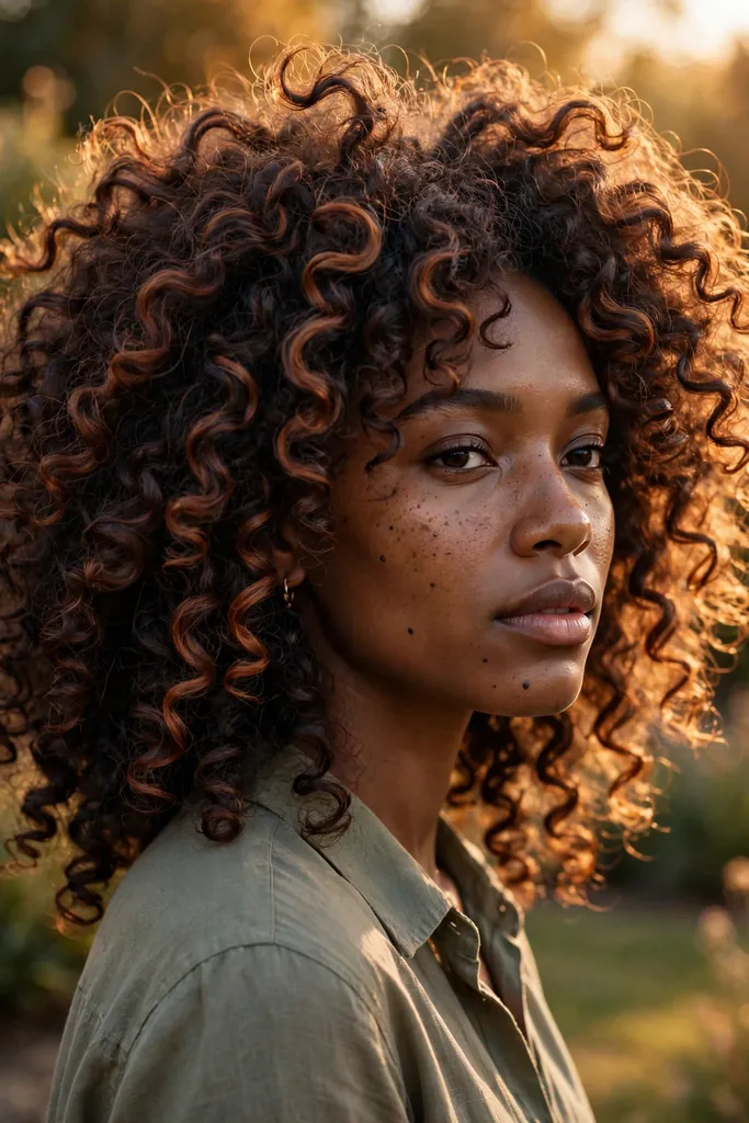 Dark chocolate hair with cinnamon swirl — dimensional brunette hair looks
