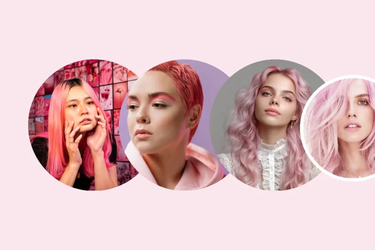 Pastel pink waves hairs, featured collage