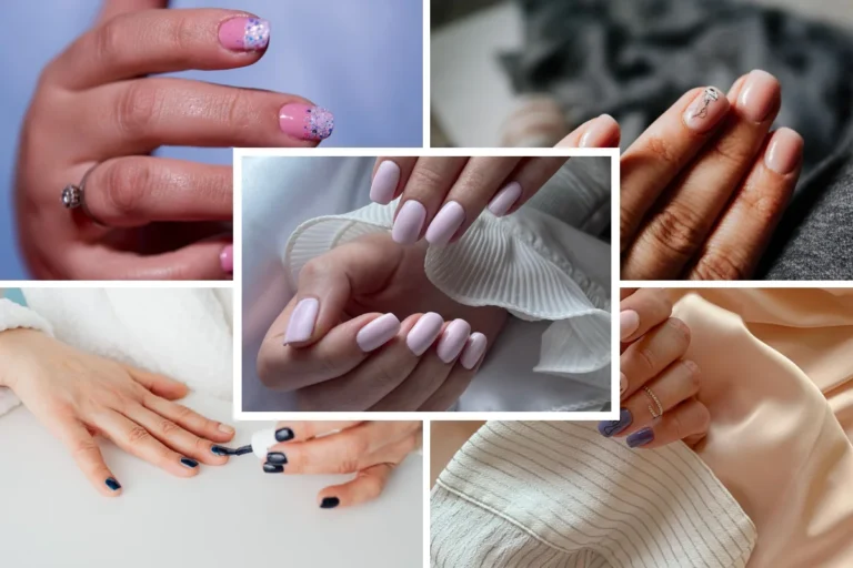 Short nail designs, featured collage